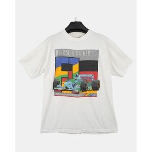 Vintage Michael Schumacher F1 Racing T-Shirt Men's L Single Stitch All Sport